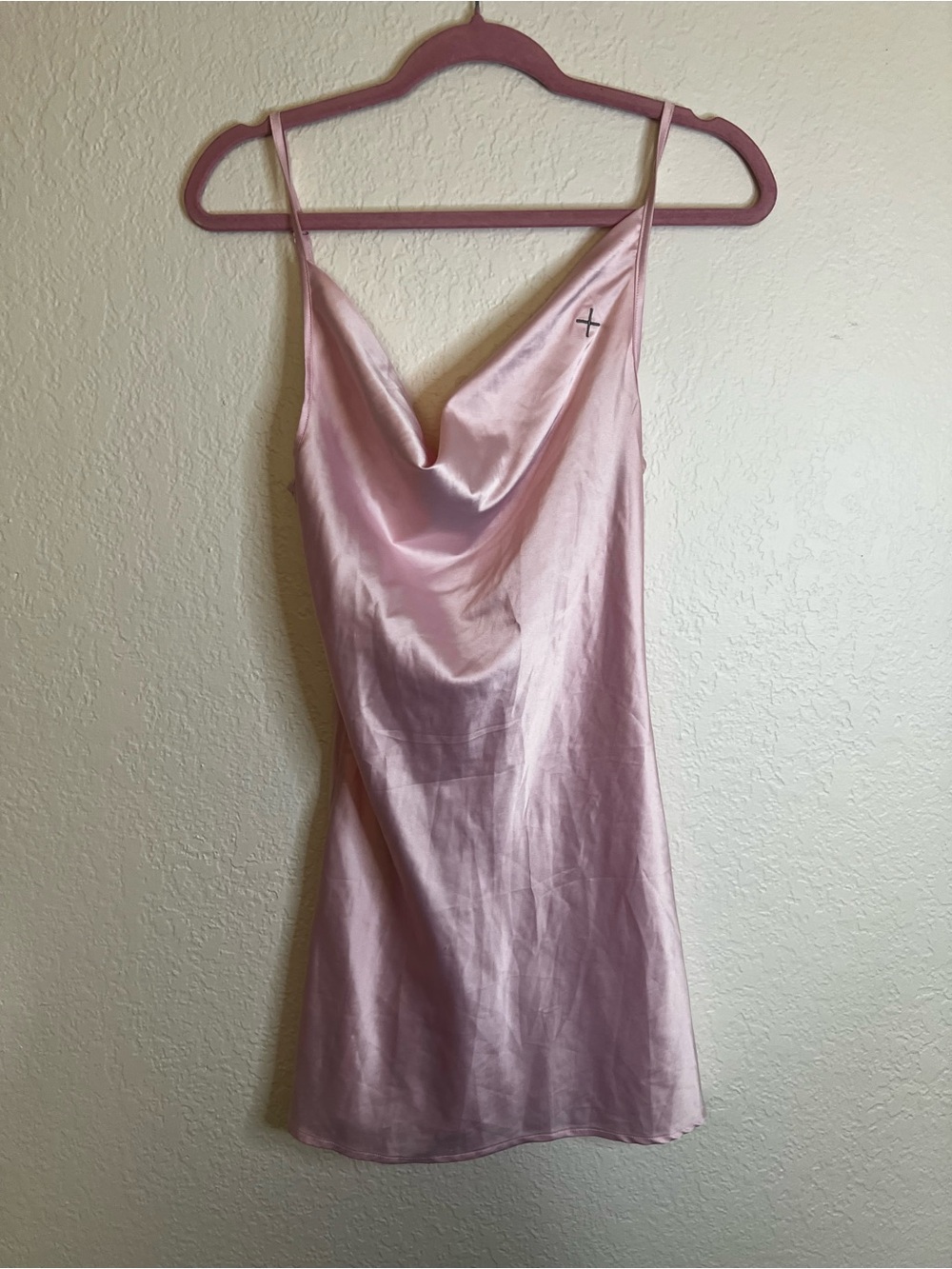 BOUTINE X LOSANGELES THE ORIGINAL Pink Slip Dress Satin Small